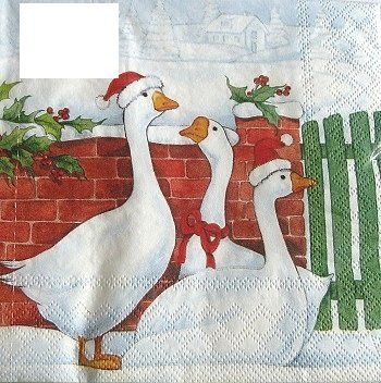 Servietten: Serviette gänse (w470) 3Stk. – Neu (gemäss Beschreibung) aus Schlatt TG von kreativ-atelier