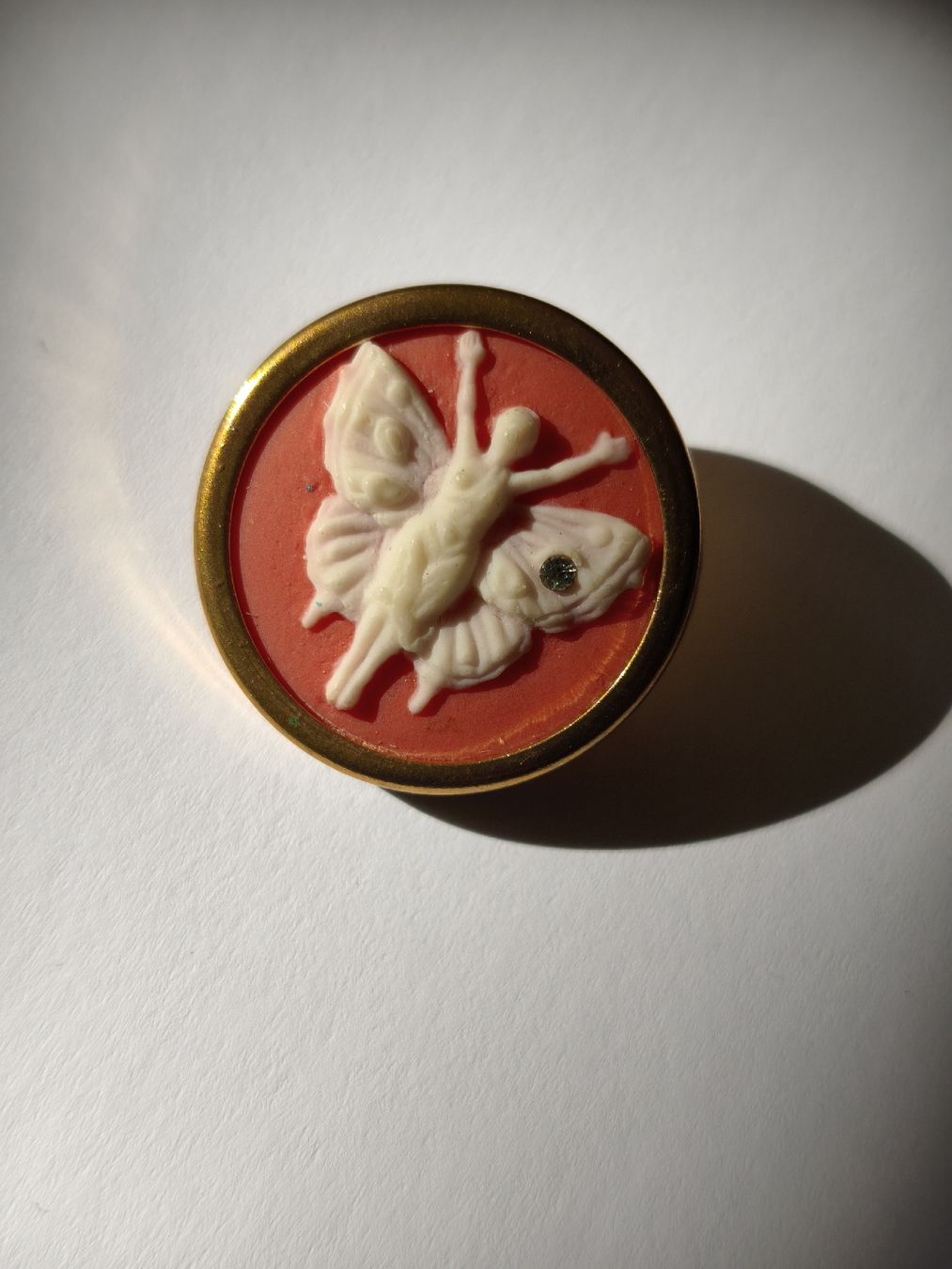 Spille & Fermagli: Wunderschöne Vintage Brosche Cameo Schmetterling, Unique – Usato da St. Gallen venduto da GIULESGG 5