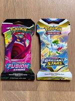 2x Pokemon SWSH Blister Pack Fusion Strike Brilliant stars