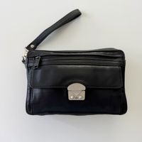 TUMI Black Leather Handbag