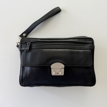 TUMI Black Leather Handbag