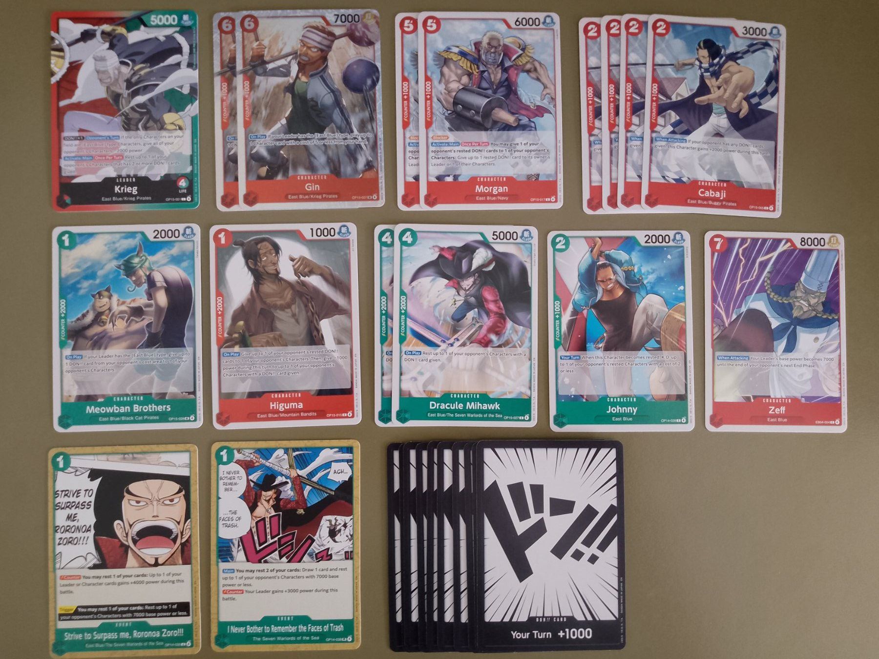 Bandai Carte collezionabili: One Piece Deckbau OP17 Don Krieg Core Karten – Nuovo (secondo la descrizione) da Jona venduto da Stack