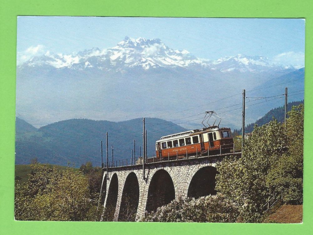 Cartoline postali: Aigel-Leysin, Bahn, Dent du Midi – Usato da Zürich venduto da t24_de