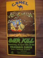 OVERKILL / HELLOWEEN Konzert Plakat - VOLKSHAUS ZÜRICH 1987