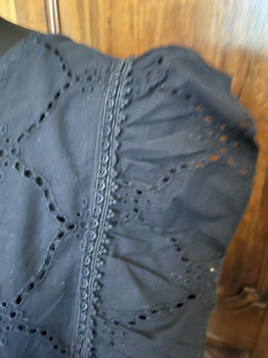 Camicette: ORFEO Paris camicetta nera taglia S/M con ricami – Usato da Locarno venduto da cichita 1