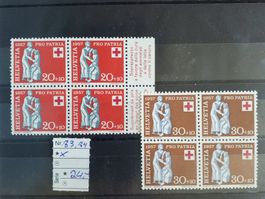1859) 1957 Pro Patria im 4-Block postfrisch Kt 24