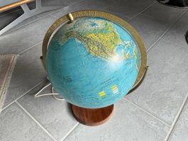 Beleuchteter Globus Scan-Globe A/S Dänemark Holzfuss