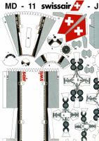 Modellbogen SWISSAIR MD 11 Pädagogischer Verlag von 1990
