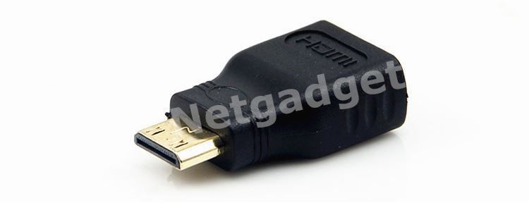 Adattatori: Mini HDMI auf HDMI Adapter (vergoldeten) – Nuovo e nell'imballaggio originale da Yverdon-les-Bains venduto da Netgadget 2