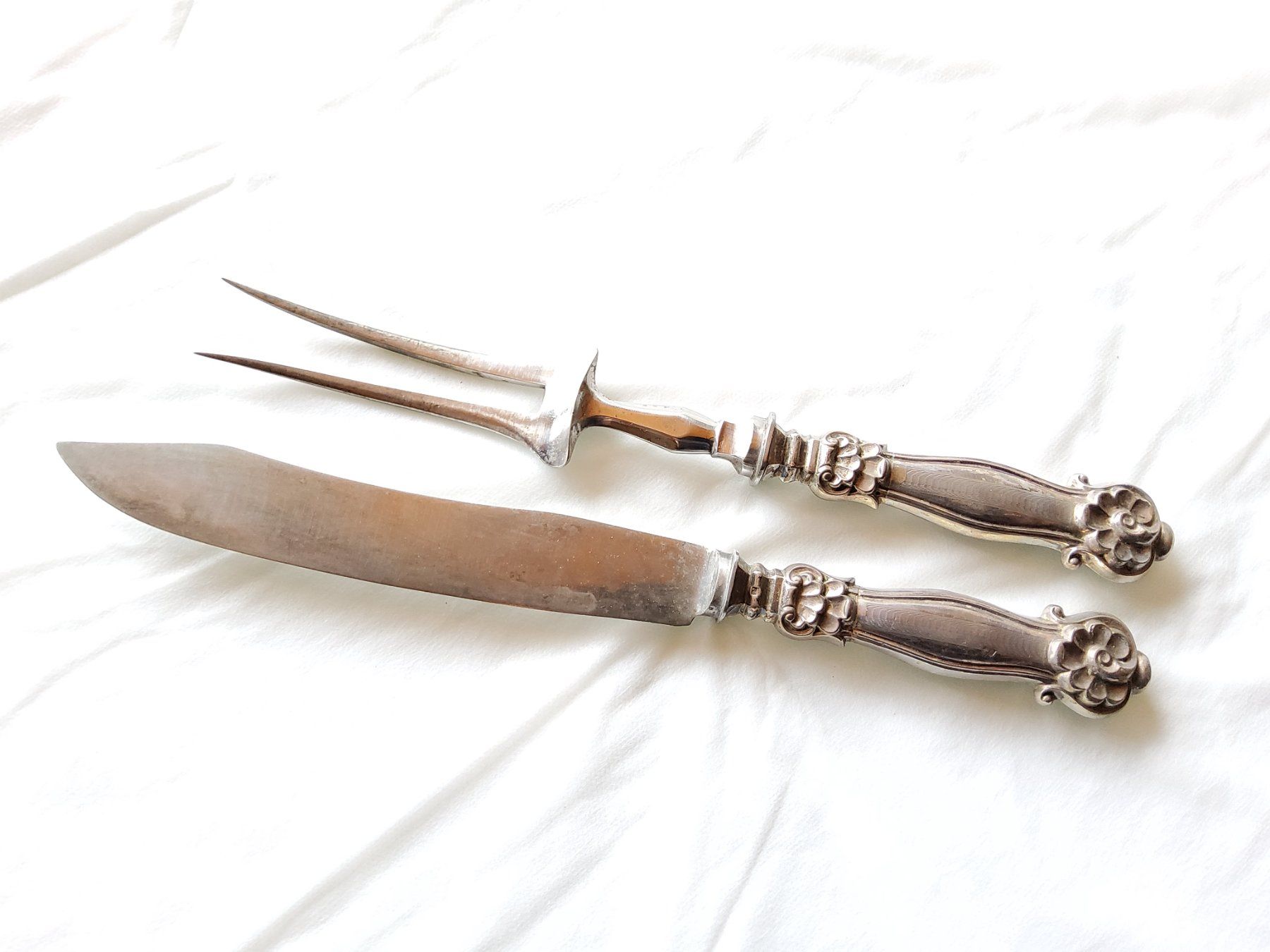 Set di posate: Coffret de deux couverts anciens en argent  – Usato da Malleray venduto da Broc-Mo 1