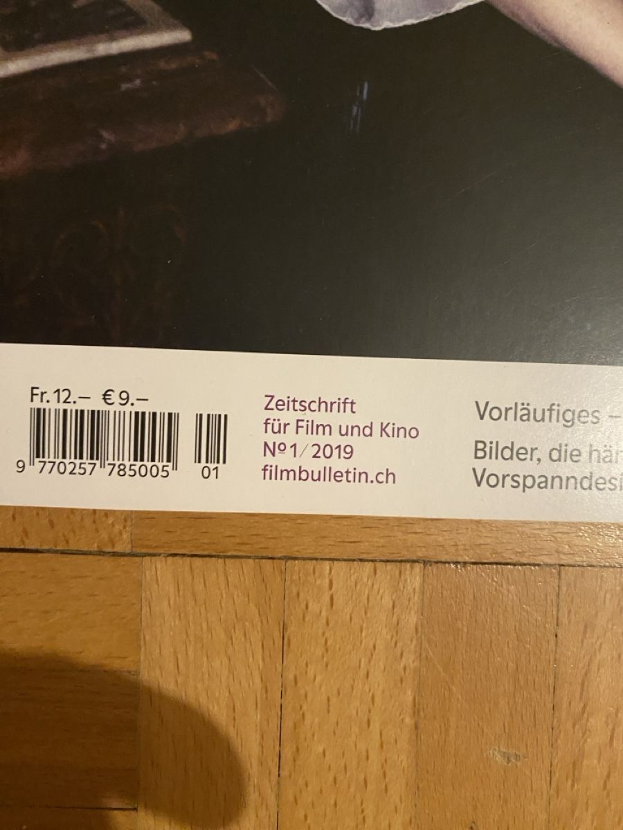 Riviste & Magazine: Filmbulletin Nr. 1 / 2019 – Nuovo (secondo la descrizione) da Zürich venduto da Wim-Broccoli 1