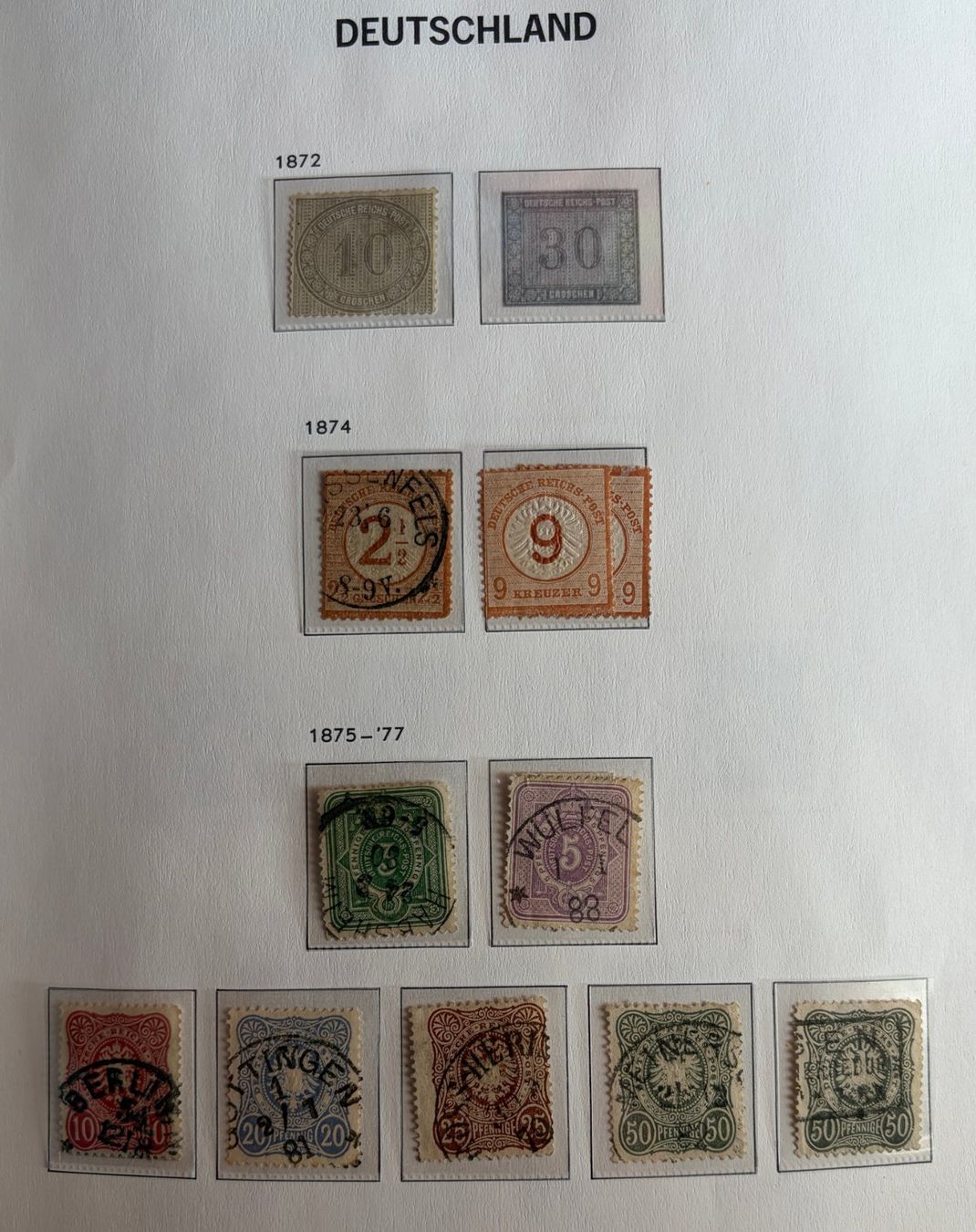 Alle Briefmarken: Briefmarken Deutsches Reich – Gebraucht aus Dotzigen von ser_8hp9