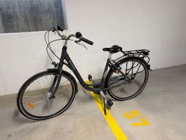 B'TWIN City Bike Damen Graumetallic Grösse M