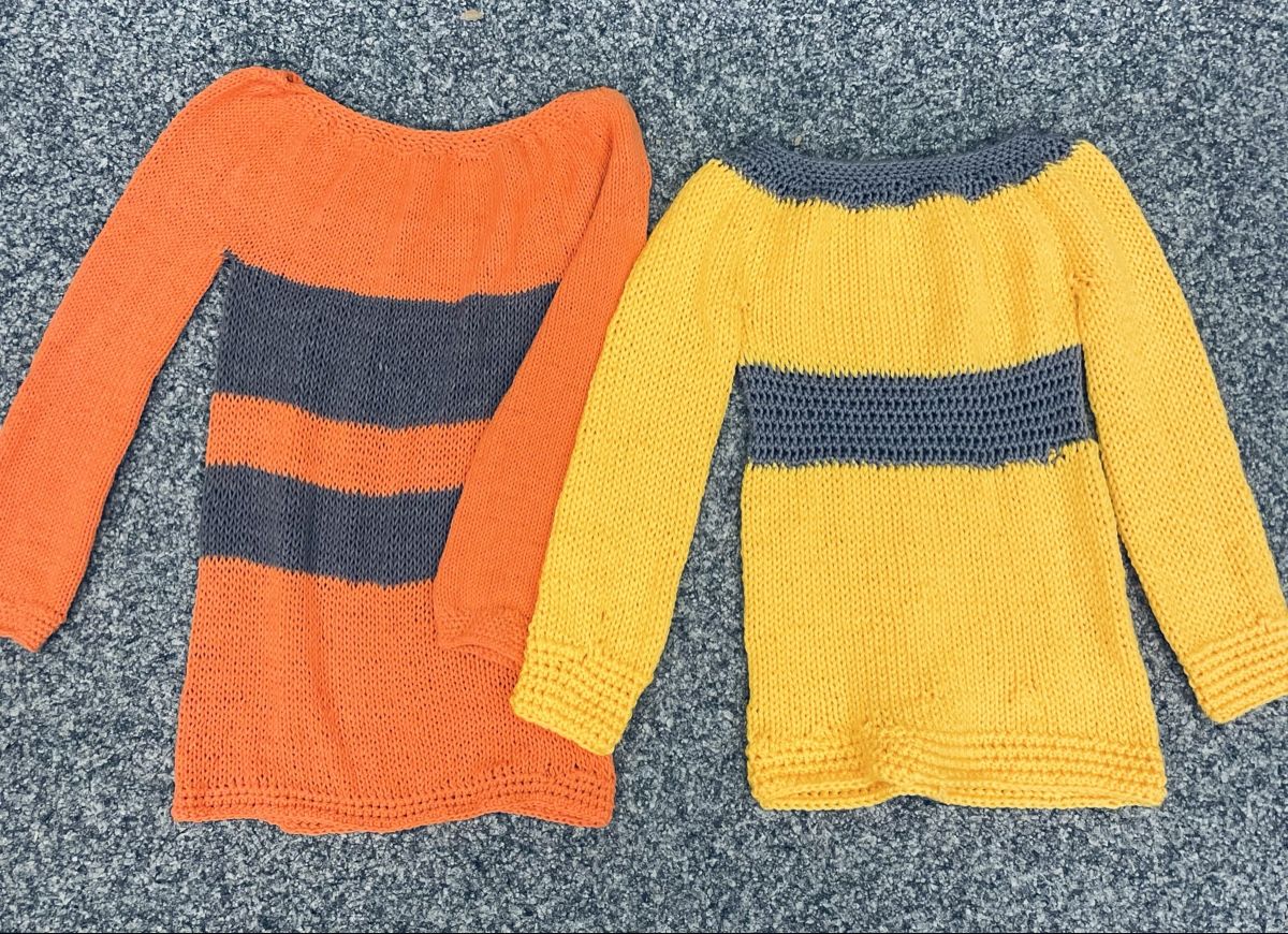 Pullover & Sweatshirts: Zwei Pullover orange/grau und gelb/grau Grösse M  – Neu und originalverpackt aus Au ZH von Jaggy4 1
