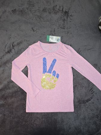 Mädchen H&M Langarm T-shirt mit Ukraine Motiv Gr. 134/140
