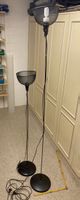 Schwarze Stehlampen, 2er Set, filigraner Industrial Look