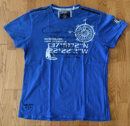 Camp David T-Shirt gr. L San Francisco USA California Blau