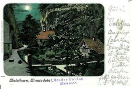 Solothurn SO Einsiedelei St. Verena Nachtlitho 1901sehr gut