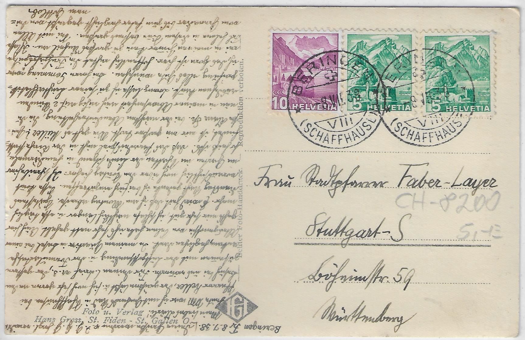 Cartoline postali: Schaffhausen - Schillerglocke – Usato da Ettingen venduto da Kartenplanet 1