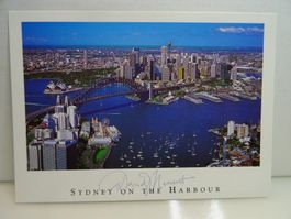 Signierte Postkarte Sydney Harbour Bridge Australien