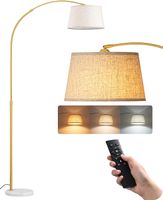 Stehlampe dimmbar LED Bogenlampe höhenverstellbar E27 Marmor