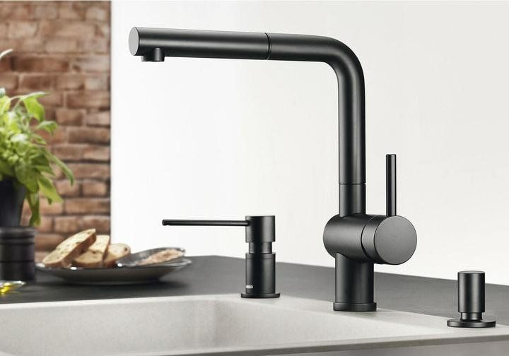 Blanco Rubinetteria: Blanco Linus S Schwarz matt mit Auszug – Nuovo (secondo la descrizione) da Merenschwand venduto da Peveyana 2