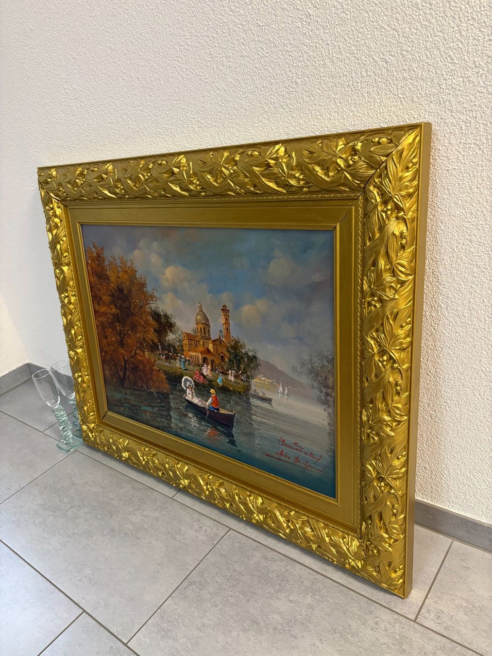 Dipinti: 98x78/ Audrey di Dima/ handgemaltes Öl Gemälde Paris – Usato da Ottenbach venduto da TimelessEmotions. 3
