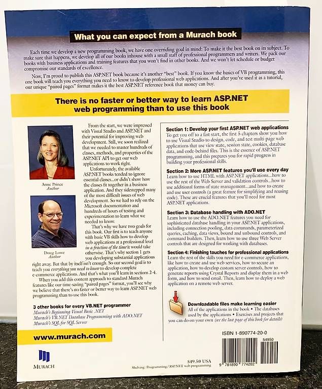 Bücher: Murach's Asp Net Web Programming With Vb Net  2003, Englisch – Gebraucht aus binz von louloubel 2