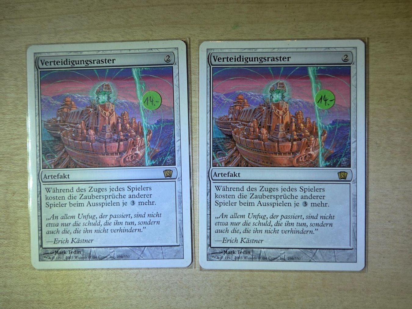 Magic The Gathering Carte collezionabili: Magic Karte: Verteidigungsraster / Defense Grid - Top! – Nuovo (secondo la descrizione) da Hägendorf venduto da thinkpositiv11