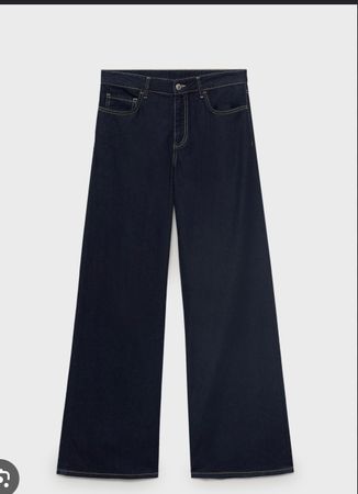 MANGO Blue Jeans Low Waist Wide Leg Gr. 38