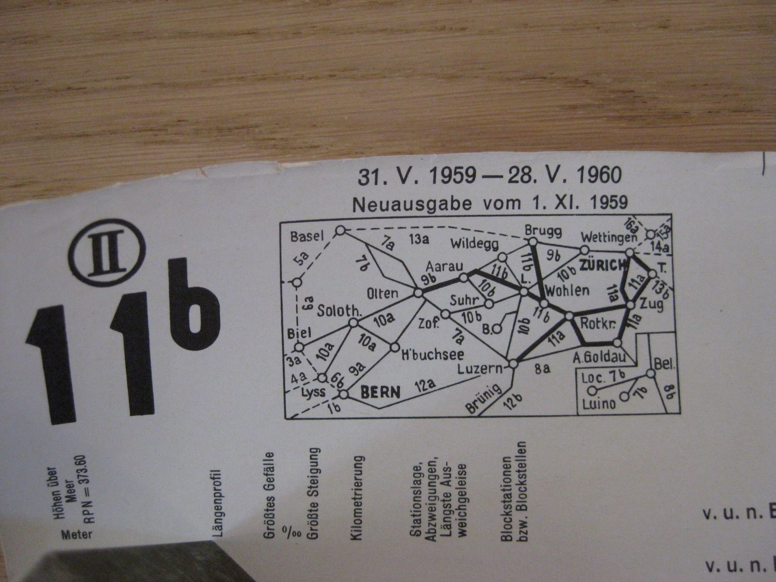 Bücher: Grafischer Fahrplan SBB 11b, 1959/60 – Gebraucht aus Malters von Marosko 4