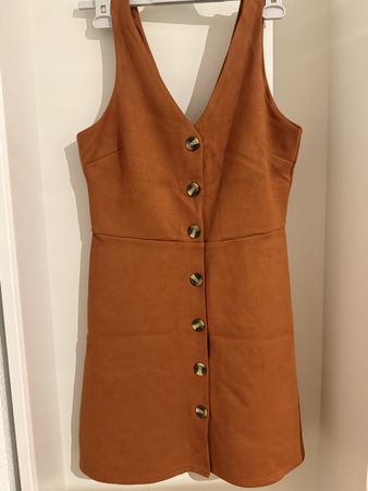 Kleid New Look braun Wildlederoptik Grösse 36 