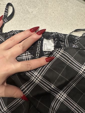 H&M Divided Top, Schwarz/Weiss, Gr. S
