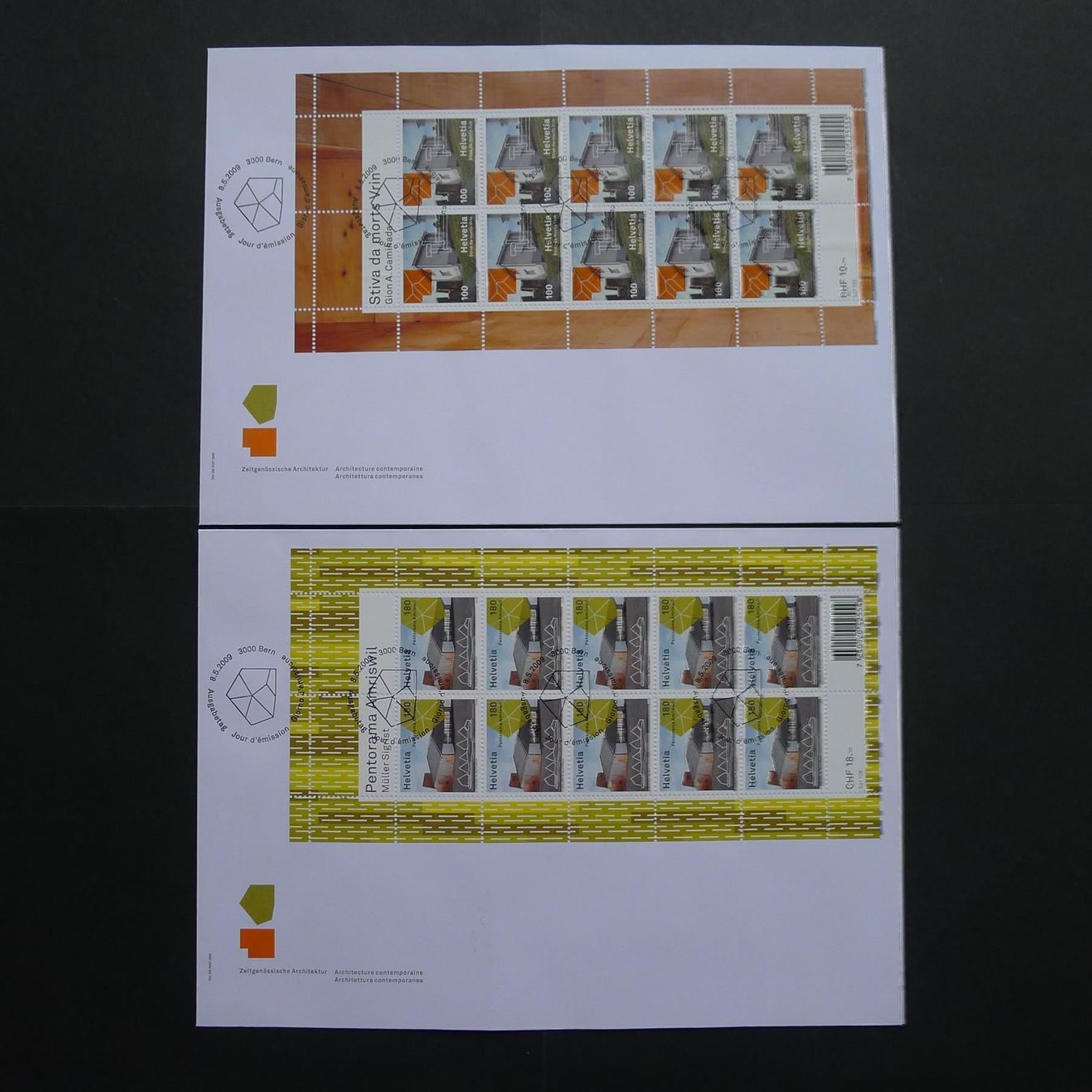 Tutti i francobolli: 2009 Nr. 1314 + 1315 Kleinbogen FDC – Usato da Dagmersellen venduto da wyss1982