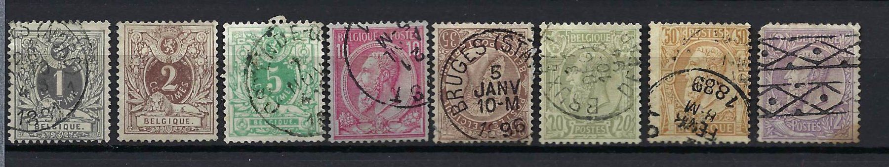 Tutti i francobolli: Belgique 1884 - 1891 – Usato da CHENE-BOURG venduto da Praslin