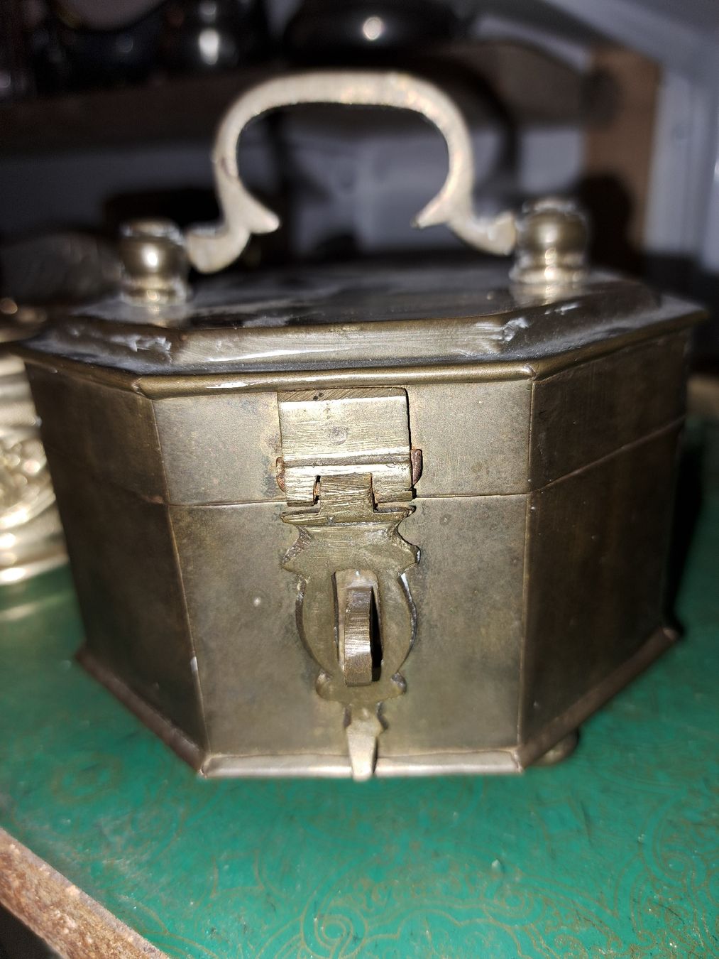Pots: Antike Messing Schmuckschatulle mit Deckel,  – D'occasion à Kölliken par Upcycling-by-Mc-TAM 5