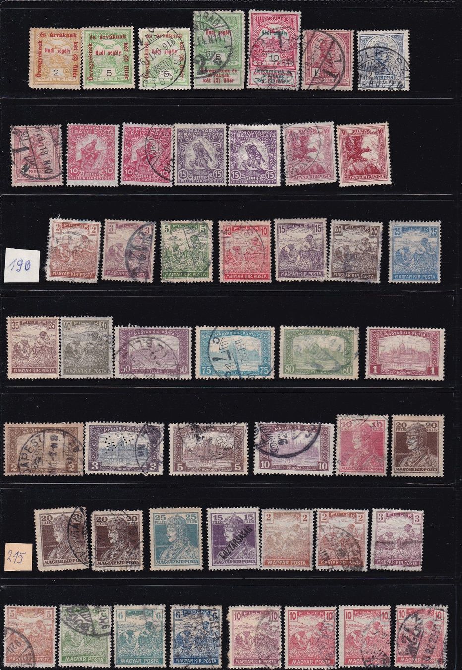 Tutti i francobolli: Briefmarken Seiten "Ungarn" – Usato da Münchwilen AG venduto da Nesar 1