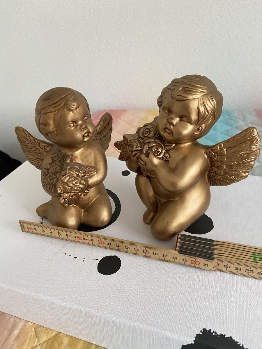 Figuren: 2 Goldene Engel, Deko Figuren, Putten – Gebraucht aus Nussbaumen AG von Gioka 3