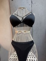 Schwarzes Dessous Set 1x BH 3x Slip Grösse 36/S - Neuwertig