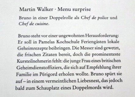 Livres: Martin Walker Menu surprise Roman Diogenes – D'occasion à Wetzikon ZH par strubeli024 1