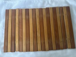 Platten-Untersetzer aus Holz, Vintage. 27cm x 42 cm