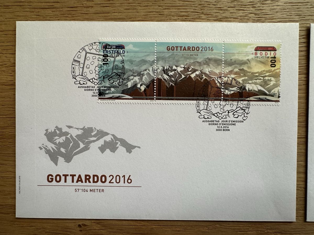 Tutti i francobolli: Schweiz - 3 FDC + 2 Postkarten 2015-2016 – Usato da Schmitten / FR venduto da Samsara169 1