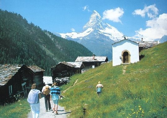 Cartoline postali: 2x AK ZERMATT Findeln Matterhorn – Usato da Jona venduto da philajona