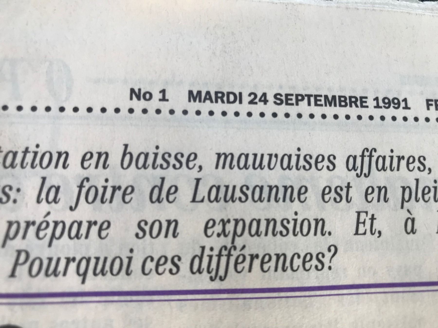 Bücher: Le Nouveau Quotidien No 1 – Neu (gemäss Beschreibung) aus Orbe von Watchivore 1