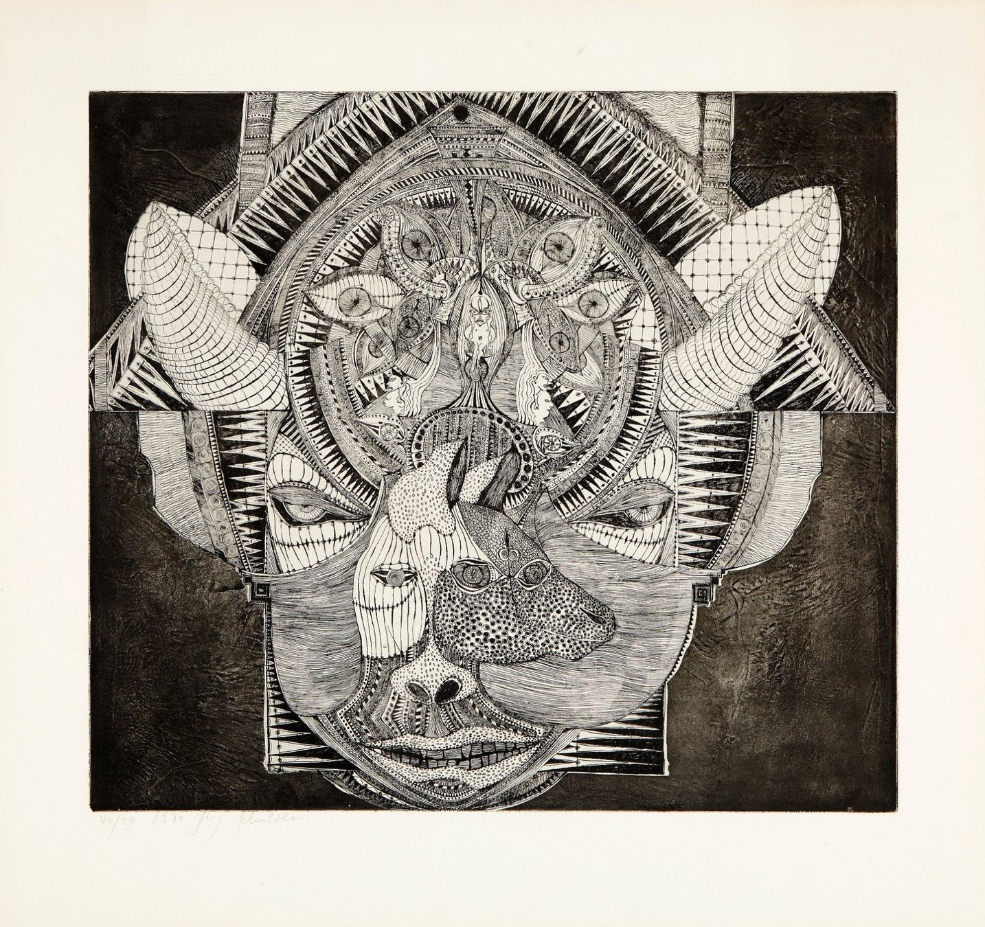 Grafica & Litografie: Schuldhess Jörg Shimon - "Komposition Surreal (Kopf)" – Usato da Adligenswil venduto da loritzel