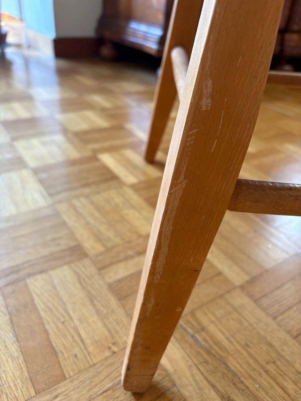 Sgabelli: Vintage Mid-Century Hocker mit Binsengeflecht – Usato da Ins venduto da ab_80 5