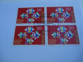 Sondermarke 1990, Volkszählung, FDC Einzel + 4erblock, 2 Bel