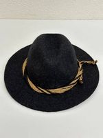 Filzhut mit breiter Krempe und Kordelband Grösse 58