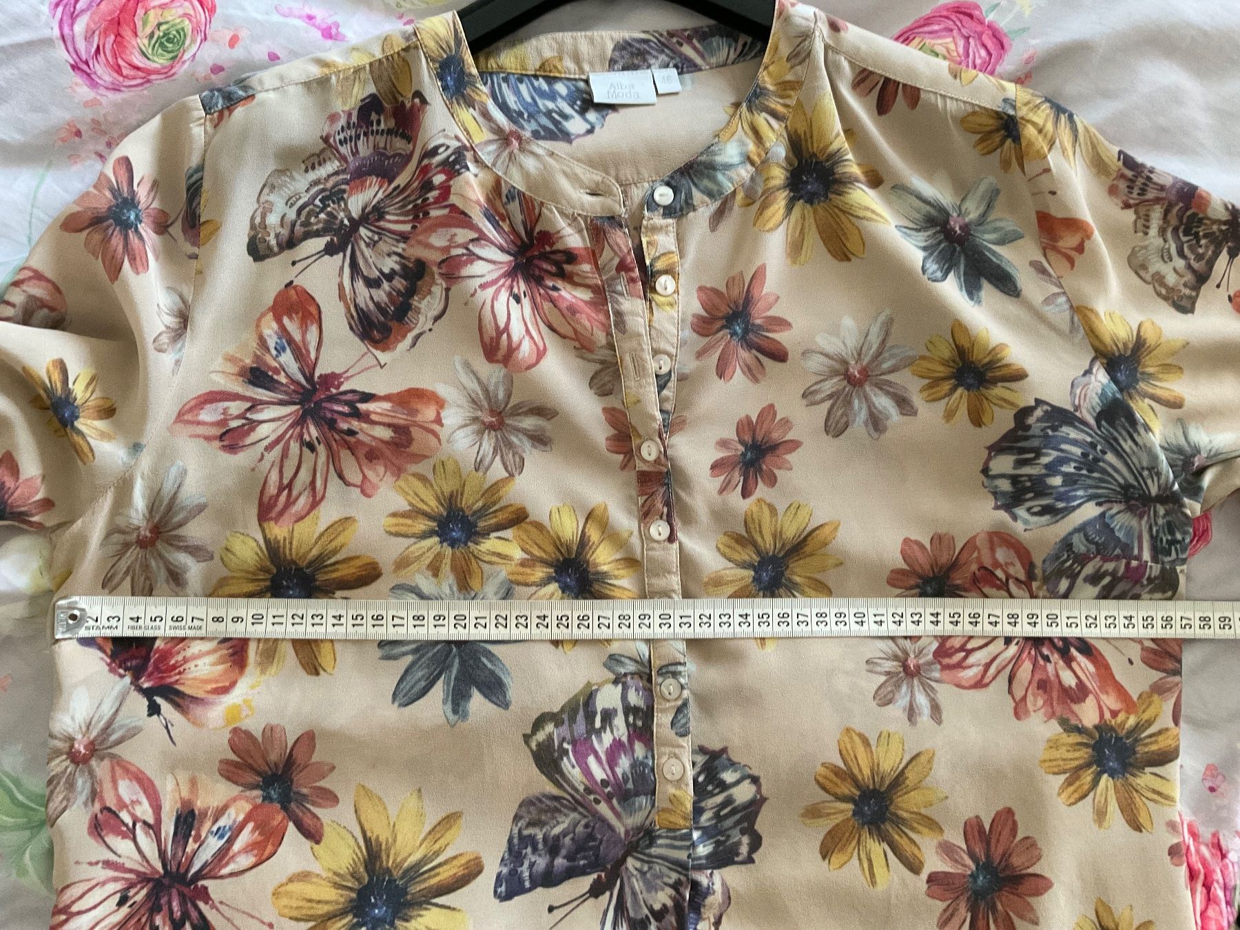 Alba Moda Camicette: ALBA MODA Seiden Bluse Tunika Gr 46, eher 44 – Usato da Urdorf venduto da alda02 5