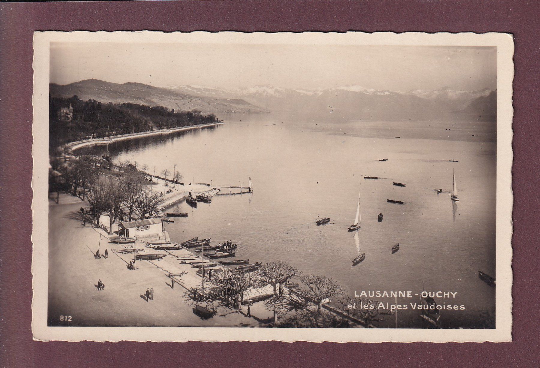 Cartoline postali: LAUSANNE - Ouchy - Petits bateaux - 1934 – Usato da Pully venduto da nicecards